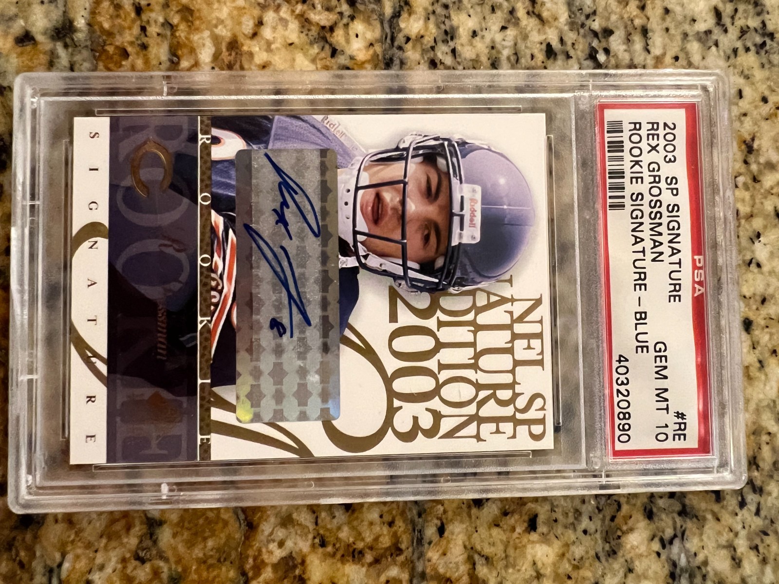 Rex Grossman SP Signature Signature Edition #RE Rookie Signature-Blue