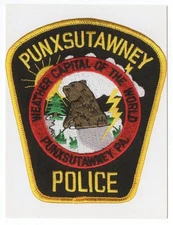 Postcard - Punxsutawney Pennsylvania Police Patch Badge