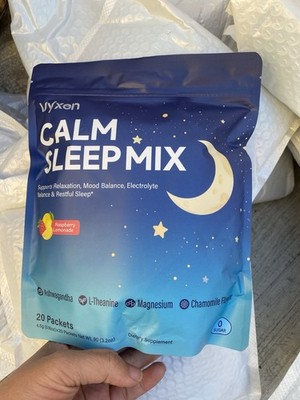  Vyven Calm Sleep Mix 20ct Raspberry   Magnesium, Melatonin, GABA   Sleep Powder