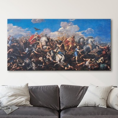 Battle of Alexander vs Darius Ancient History Greece Rome Canvas Wall Art Print