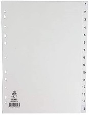 Whitebox WX01355 A4 Polypropylene Index - White
