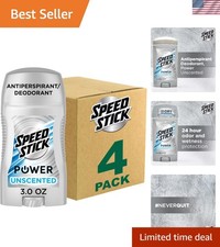 Fragrance-Free Men's Antiperspirant Stick, 3 oz 4 Pack - All-Day Freshness