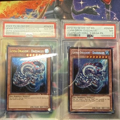 Yu-Gi-Oh Levia-Dragon - Daedalus Holo Lot 25th Anniversary & LC3 PSA 7/8  POP 1!