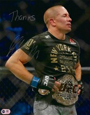 GEORGES ST-PIERRE SIGNED UFC LEGEND 14X11 PHOTOGRAPH (ACG CERT AG18078)
