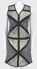 Tory Burch Suede Dress M Diamond Print Timeless Versatile Chic Business