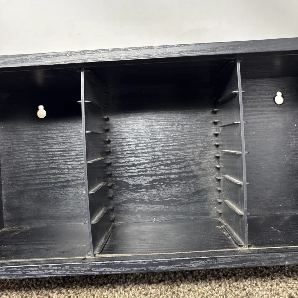 CD Madera DUAL CD Soporte Soporte Estante Gabinete de Almacenamiento Organizador Foto 3 de 4