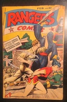 Rangers Comics # 21 1945 (FR 1.0 No back cover) Bondage GGA Key First Firehair
