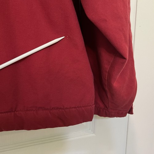 Vntg Woolrich Chore Barn Blanket Fleece Lined Jacket Ruby Red Women’s XL - Picture 7 of 14