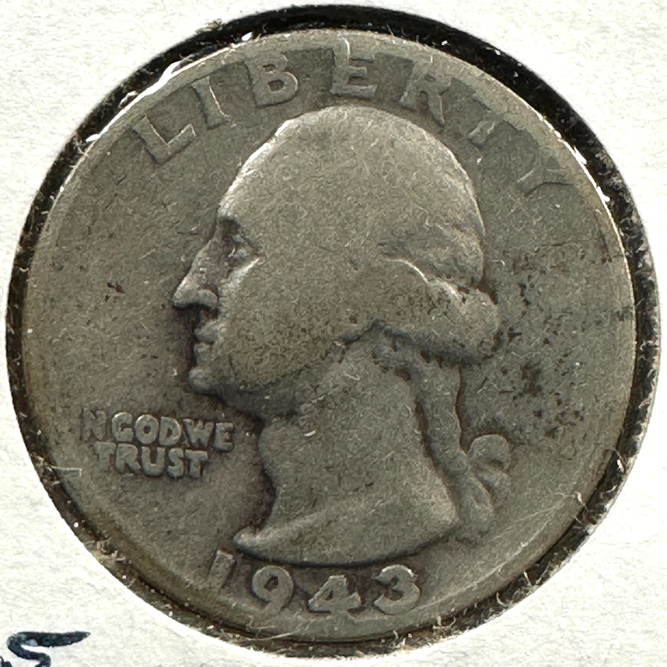 1943-S DOUBLE DIE OBVERSE, DDO, 25C Washington Quarter, SILVER (85588) - Image 2 of 4