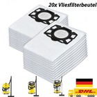 20x KFI 487 Vacuum Cleaner Bags for Kärcher WD4 WD5 WD6 WD5P WD6P MV4 MV5 MV6
