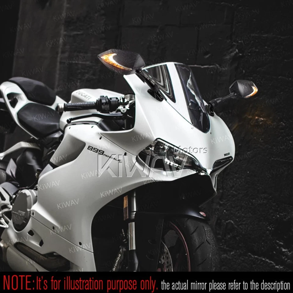 Espejo de carbono VAWiK LUCIFER 2 LED compatible con DUCATI 1199 Panigale S ABS tricolor '13 Foto 4 de 4