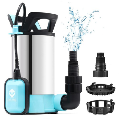 #ad SainSmart Sump Pump with Float Switch 1.15HP Submersible Water Pump Stainless $122.97