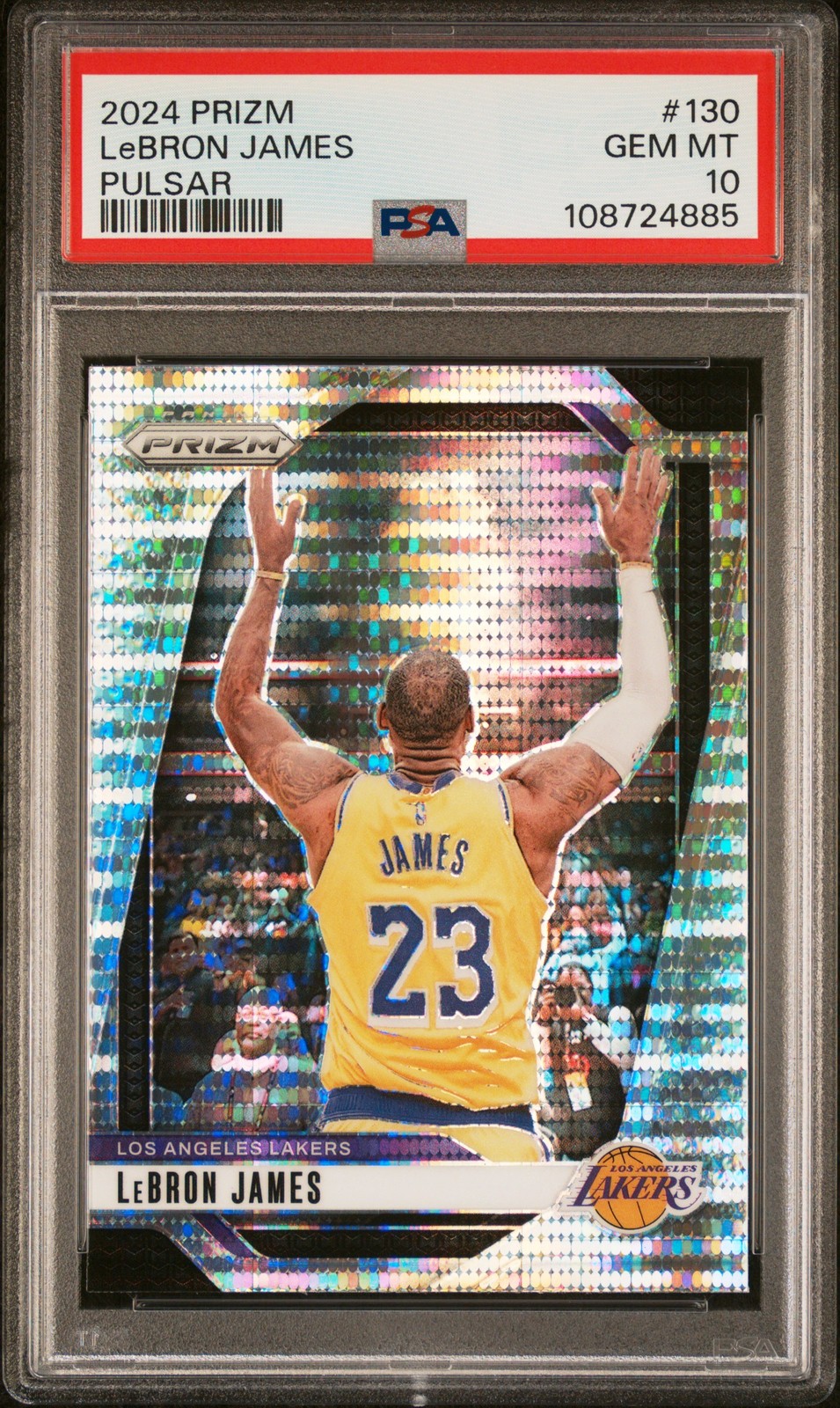 2024 PANINI PRIZM PULSAR #130 LEBRON JAMES PSA 10