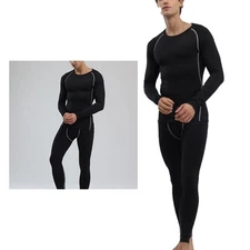 .XXXL Thermal Underwear Set Slim Fit Base Layer Underwear Top Bottoms Suit For