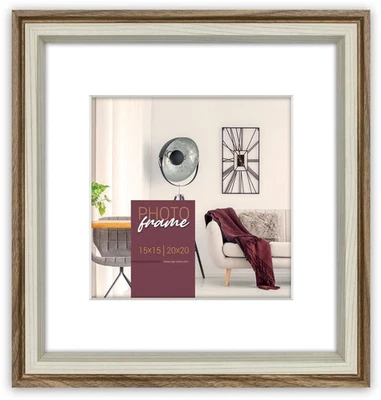 ZEP Bilderrahmen Palmi braun 30x30 cm mit Passepartout 20x20 cm - Bild 1 von 4