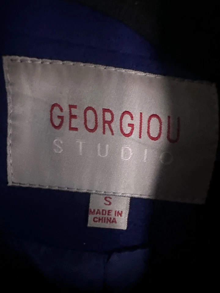 Georgiou Studio Pea Coat Women’s Small Preppy Academia Soft Fabric Classic Chic - Image 4 of 4