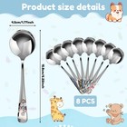 Stainless Steel Round Spoons Sets Smooth Bouillon Spoons for Your Home CoLMz