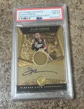2017 Panini Opulence Allen Iverson Vintage Gold On-card Signatures PSA 8 #/20 