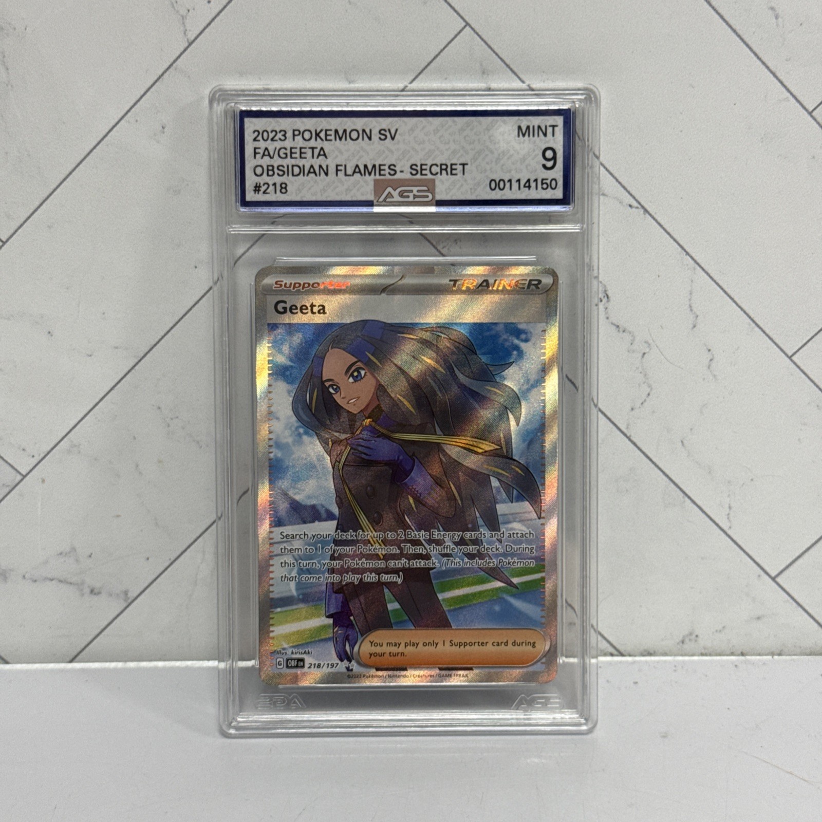Holo Geeta - 218/197 Obsidian Flames Ultra Rare Pokemon TCG AGS 9