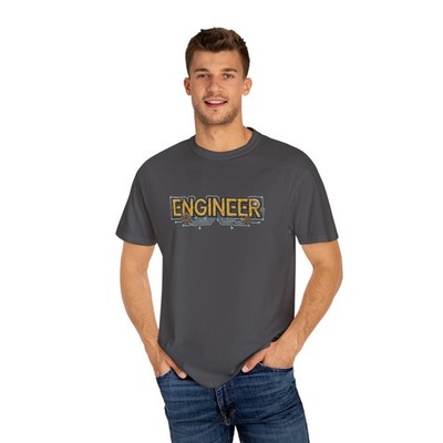 ENGINEER Unisex Garment-Dyed T-Shirt High Quality Print Men/Women NOT EMBROIDERY