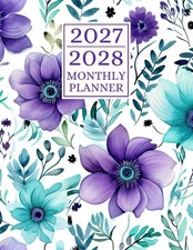 2027-2028 Monthly Planner: 2 Year Calendar 8.5 x 11 Large Size with Holiday Remi