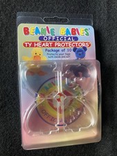 Vintage 1998 TY Official HEART Tag PROTECTORS - Hard PLASTIC Version - 10 PACK