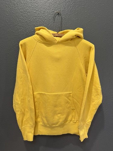 Vintage 60’s Mayo Spruce Yellow Cotton Blank Freedom Sleeve Sweatshirt Hoodie M - Picture 3 of 8