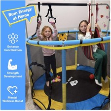 Indoor Outdoor Kids Trampoline with Safety Features