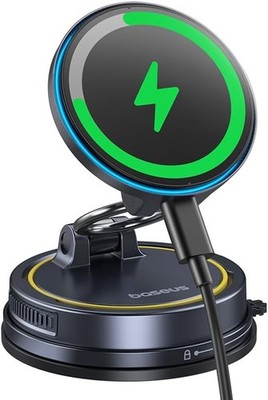 Baseus Vacuum 15W for Magsafe Car Mount Charger, 119LBS Suction Cup 720° Ad