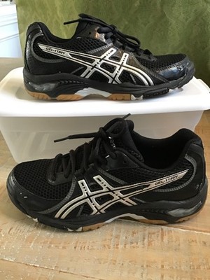 Worn 1 time women s Size 6 Asics Gel 1130V Black  Silver shoe sneaker