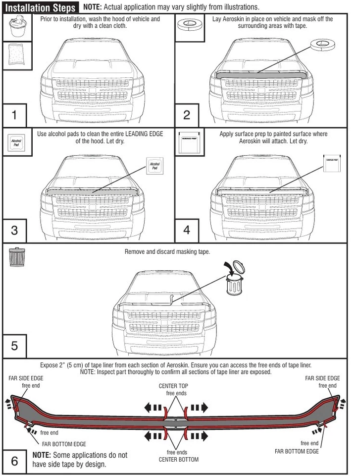 Protector de capó Aeroskin deflector protector contra insectos para GM Sierra 2500 Scoop 2017-2018 Foto 4 de 4