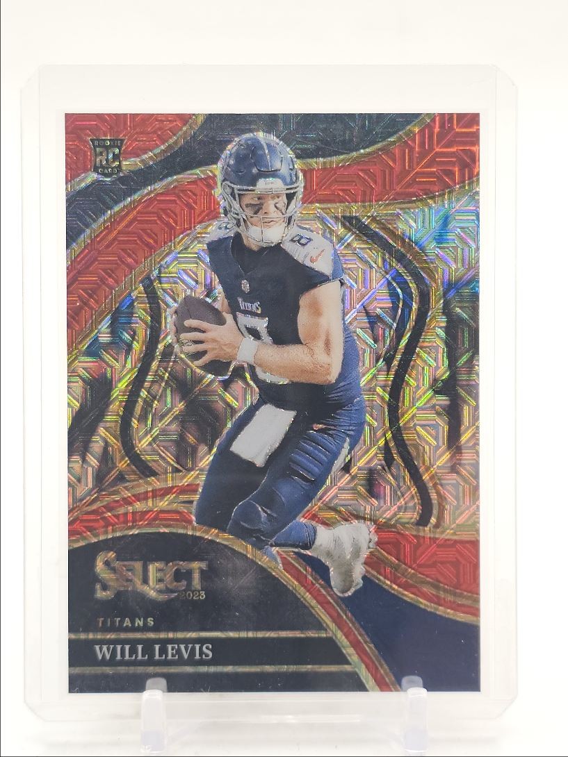 WILL LEVIS 2023 SELECT CLUB LEVEL ROOKIE RED PRIZM TITANS RC /49 Q6284