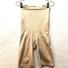 Spanx Shapewear Shorts 2X Beige High Waist Seamless Tummy Control