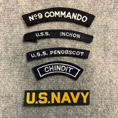 US Navy Schultertitel USN Marine Ärmelabzeichen Chindit Inchon Penobscot
