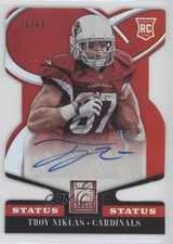 2014 Panini Elite Rookie Status Red Die-Cut 26/49 Troy Niklas #196 Auto 0v1