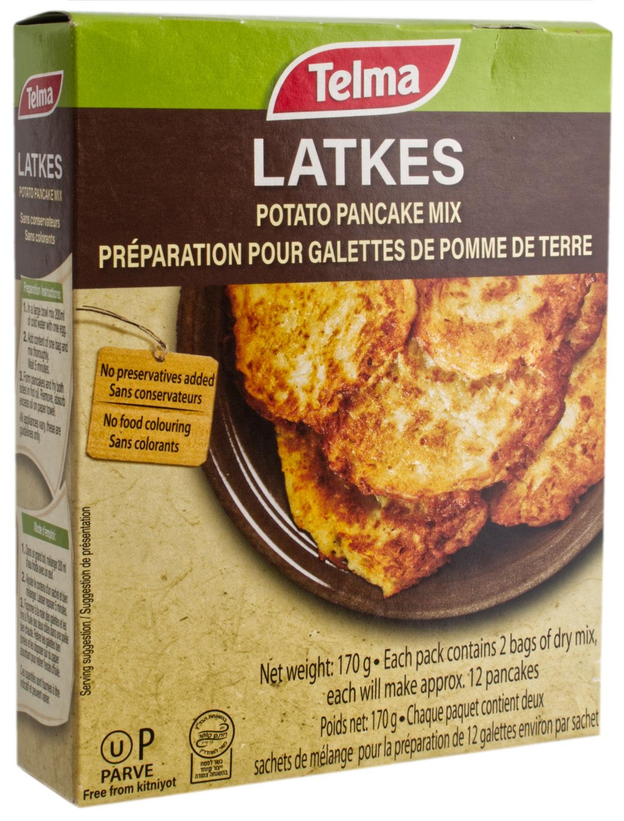 Telma Latkes Potato Pancake Mix 170g Jewish Kosher Hanukkah