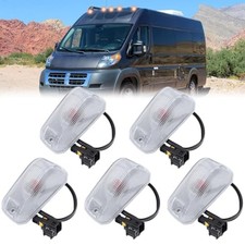 5PCS Cab Roof Marker Lights Top Roof Clearance Running Lights Clear Lens