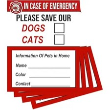 Emergency Rescue Sticker – Fire Safety Window Decal for Dog -Dogs&Cats