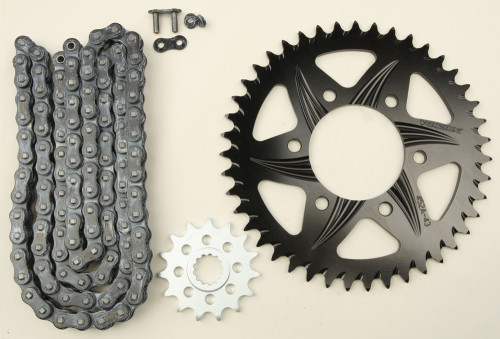 Vortex Stock Gearing Chain and Sprocket Kit CK4212 Black Vortex Stock Gearing Chain and Sprocket Kit CK4212 Black