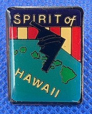 SPIRIT of Hawaii B-2 Stealth Bomber Enamel Lapel Pin Northrop Grumman USAF VTG