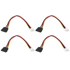 4 PCS 15Pin SATA Female To 4 Pin VH3.96 Power Cable Hard Optical Drive 30cm