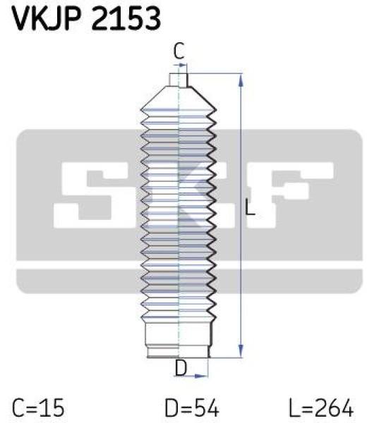 SKF Faltenbalgsatz, Lenkung FüR Fahrzeuge Mit Servolenkung Vorne Vkjp 2153-image