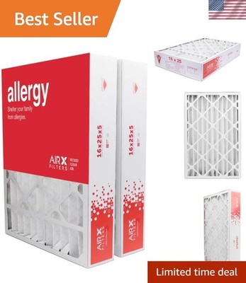 16x25x5 MERV 11 Allergy Filter - 2-Pack for Bryant & Carrier HVAC Systems