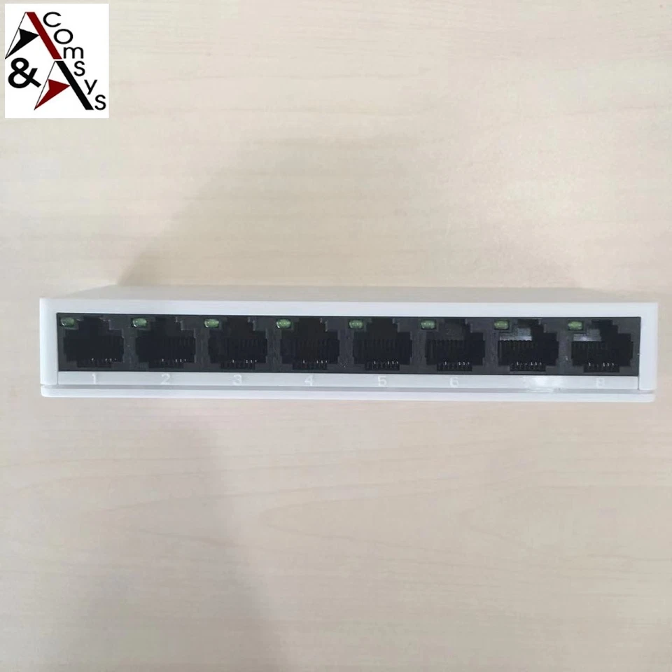 Switch 8 Port RJ45 Fast Ethernet 10/100 Mbit Netzwerk Hub LAN DSL + Netzteil - Bild 2 von 4