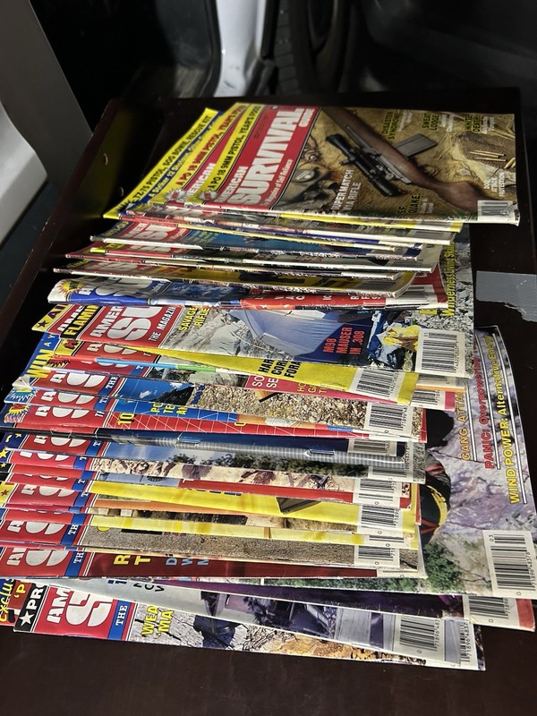 American Survival Guide Lot of 43 Magazines 1985-1990 Vintage Prepper Guns