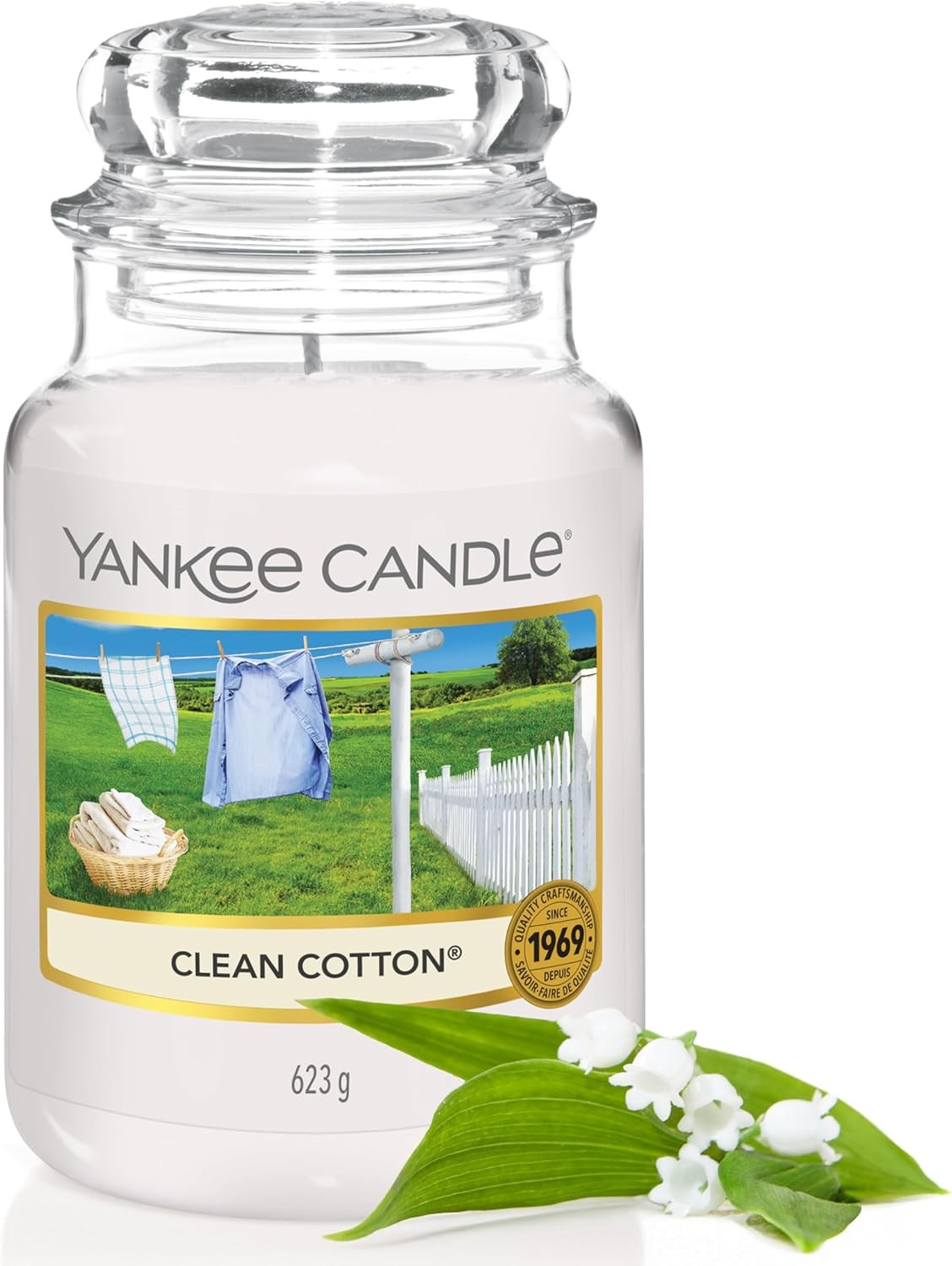 Yankee Candle Scented Candle | Clean Cotton Large Jar | Long Burning Candles: u