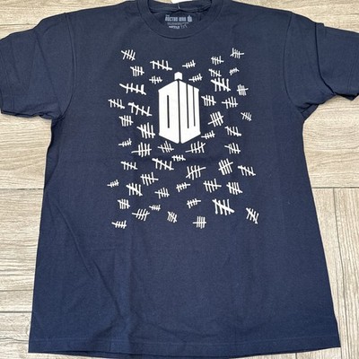 2012 Doctor Who Tardis  Tally Mark Tee Licensed T-Shirt Size Large New Old Stock