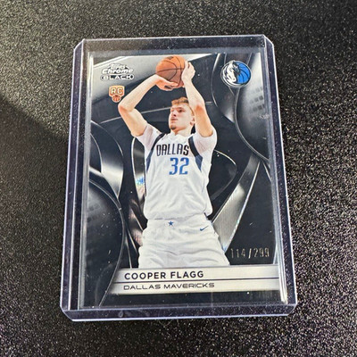2025-26 Topps Chrome Black Cooper Flagg Rookie Card /299 RC Dallas Mavericks