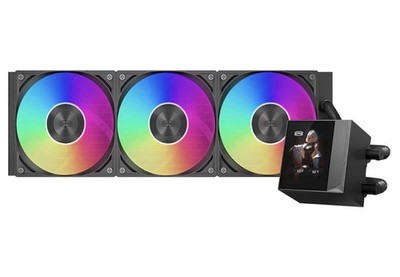 DS360 ARGB AIO CPU Cooler, 2.4  IPS Display - Black High Performance, NEW Sealed