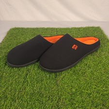 RockDove Two-Tone Memory Foam Slippers Black/Orange Size XL Men Unisex